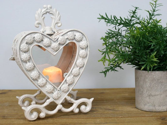 Small Heart Lantern - Cream