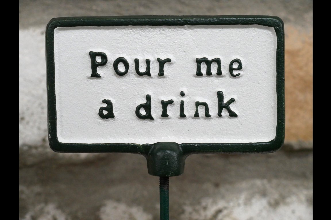 Plant Sign - Pour Me A Drink