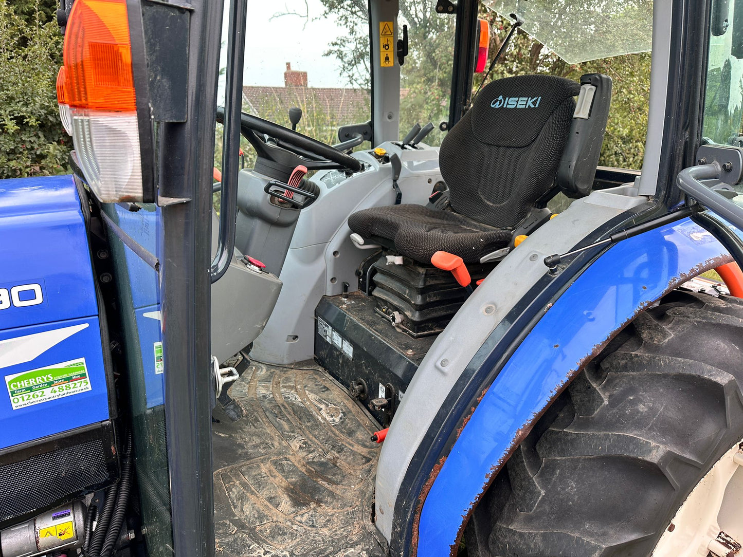 2014/64 ISEKI TG6490 51HP 4WD TRACTOR WITH UNUSED 1.8 METRE FLAIL MOWER