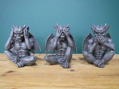 Set Of Three Gargoyles