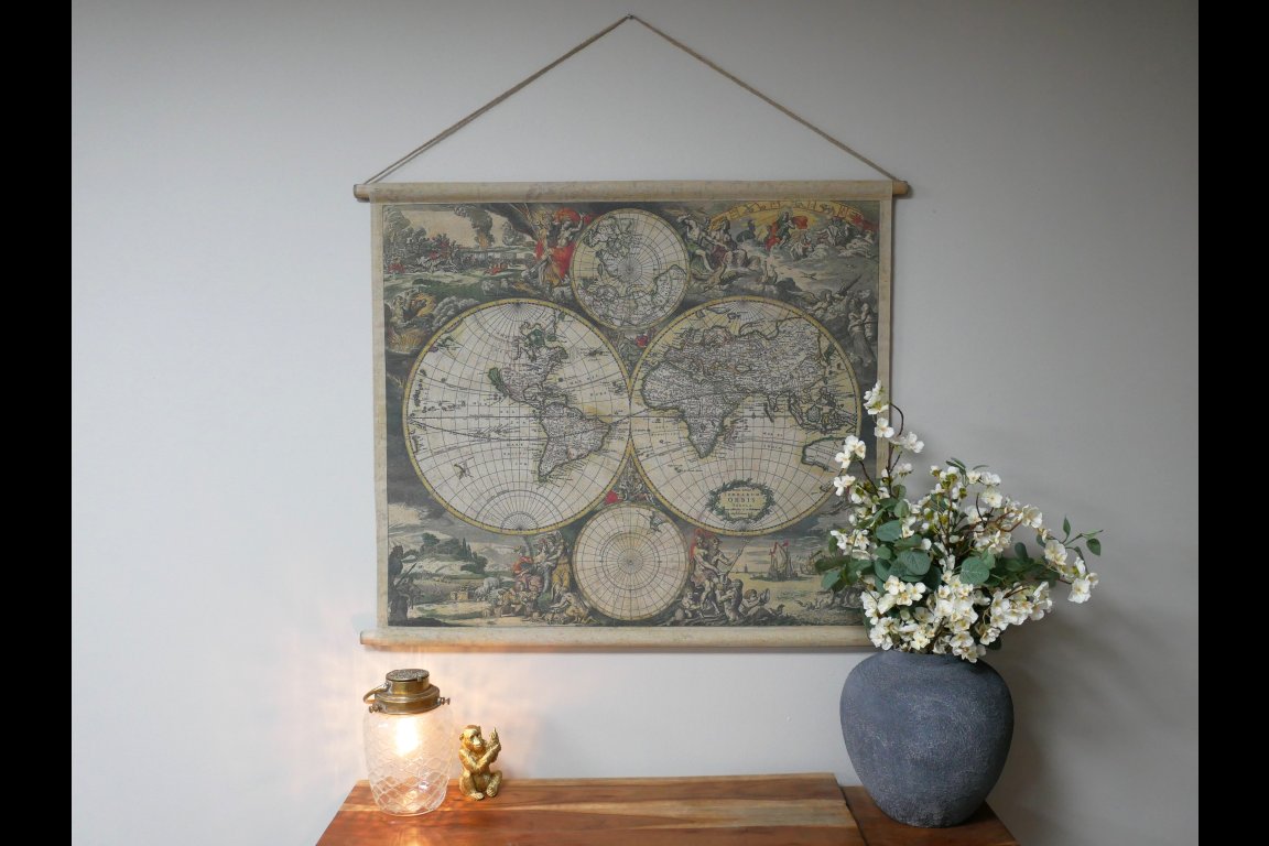 Canvas Wall Art - World Map