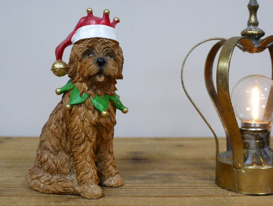 Dog With Christmas Hat