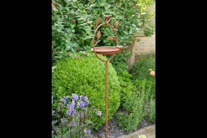 Rusty Bird Feeder Stake