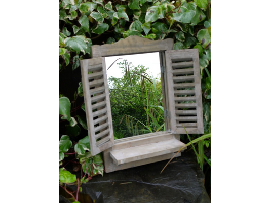 Shutter Mirror With Shelf