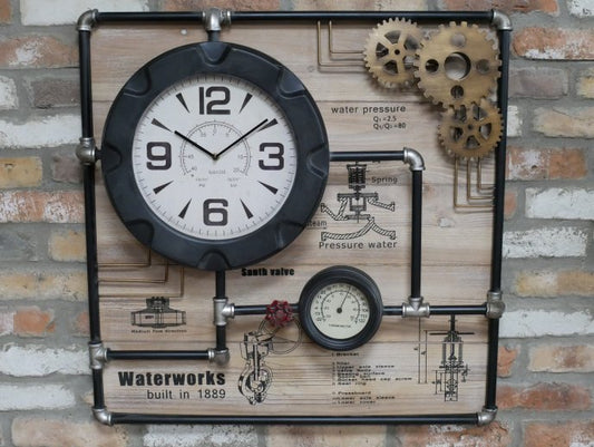 Large Pipe Clock