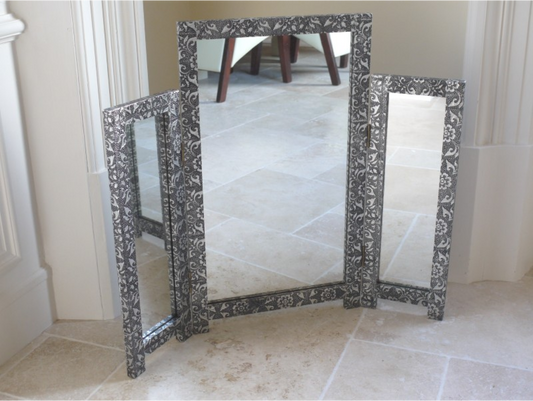 Embossed Triple Mirror