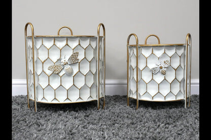 Set Of 2 Bee Planters
