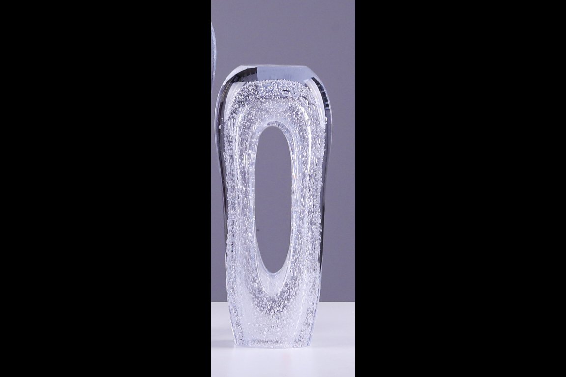 Clear Glass Bubble Vase