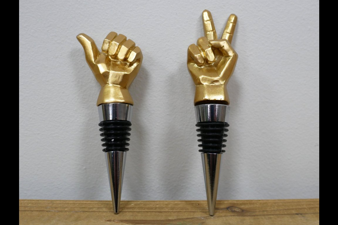 Set Of Two Bottle Toppers