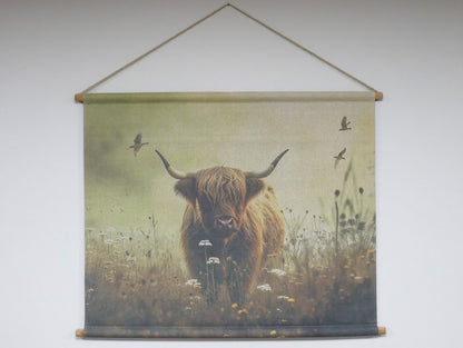 Canvas Wall Art - Cow In Field
