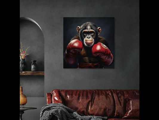 Boxing Monkey Wall Art