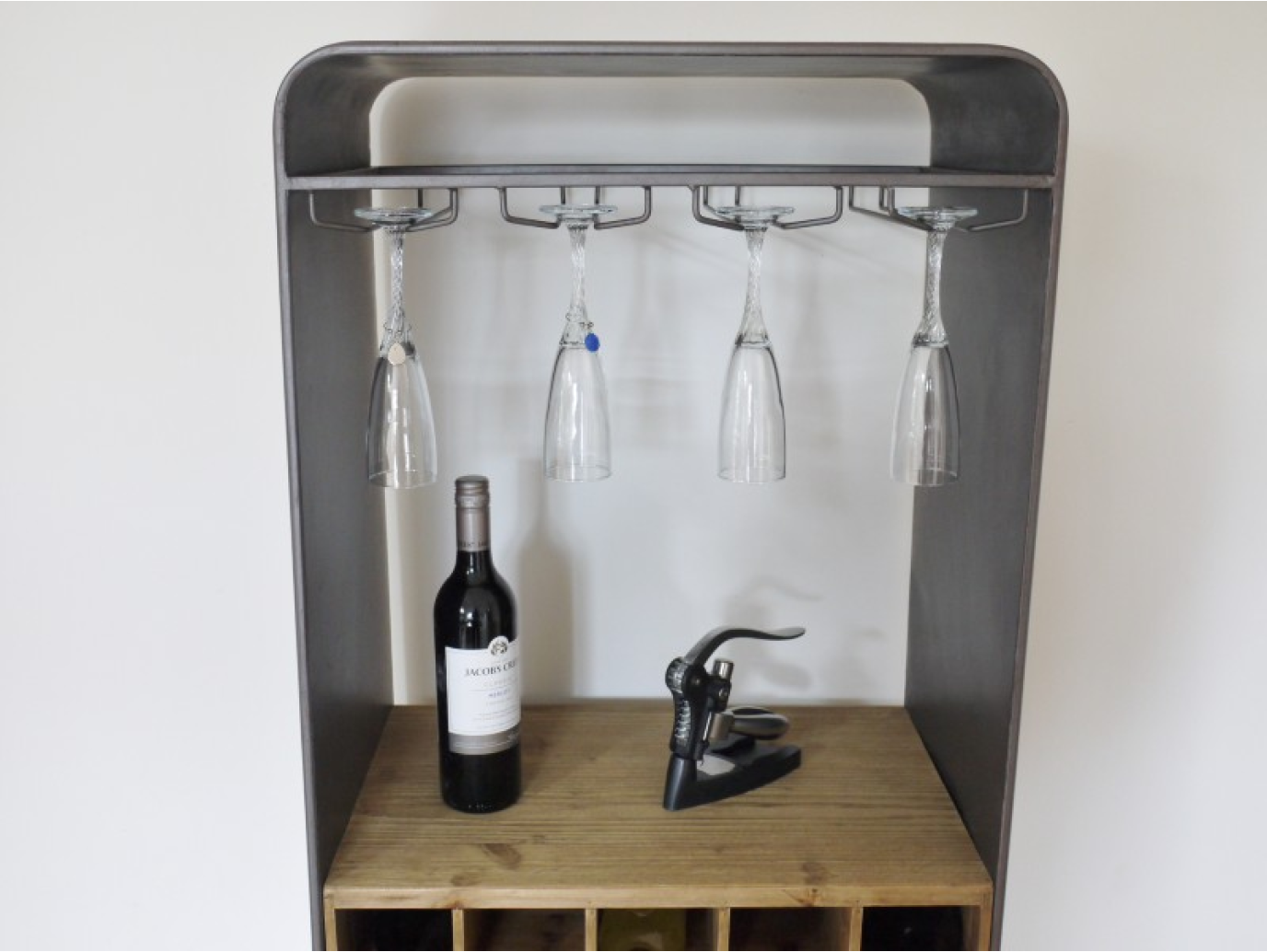 Retro Industrial Wine Cabinet