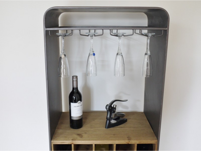 Retro Industrial Wine Cabinet