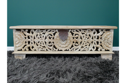 Carved Storage Bench