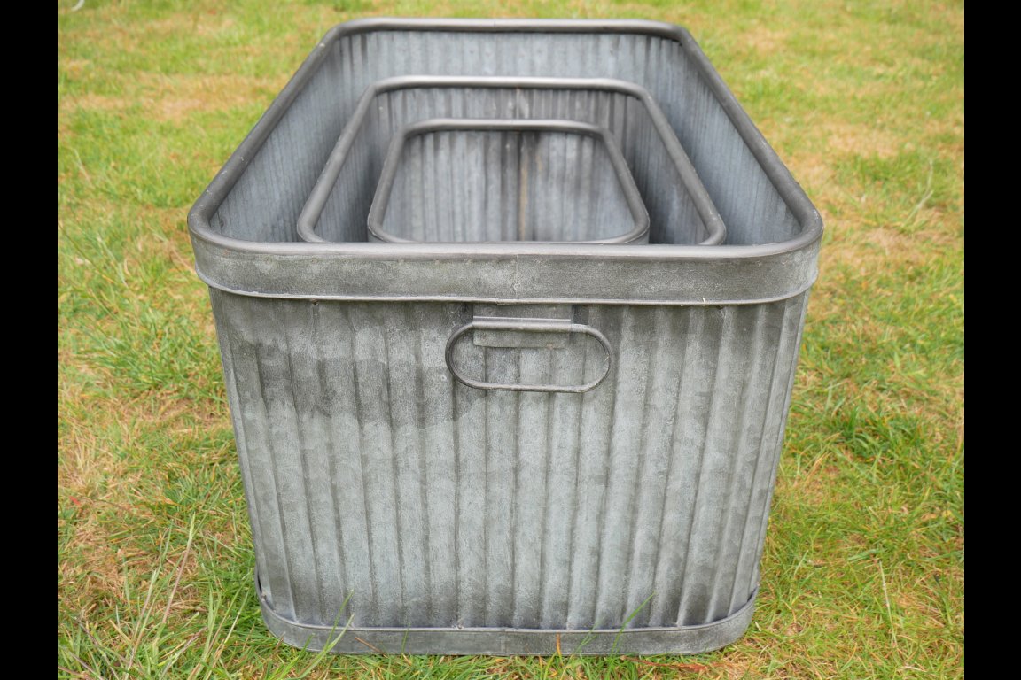 Set Of 3 Rectangle Tubs