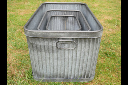 Set Of 3 Rectangle Tubs