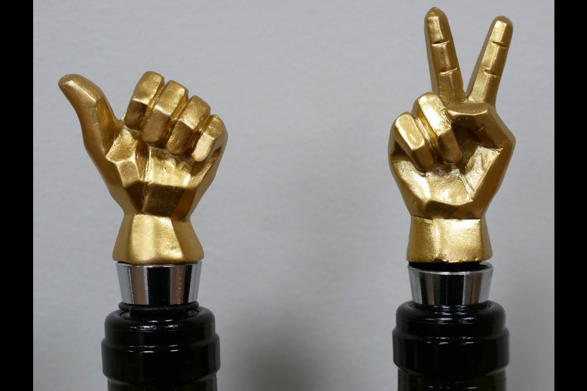 Set Of Two Bottle Toppers