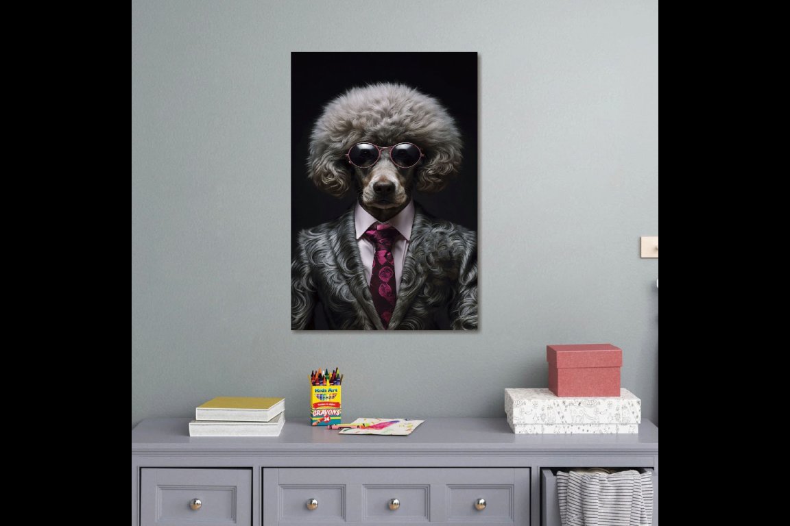 Dog In Suit Wall Art