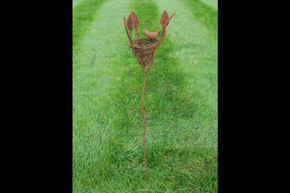 Rusty Bird Stake