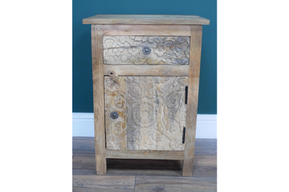 Carved Bedside Cabinet