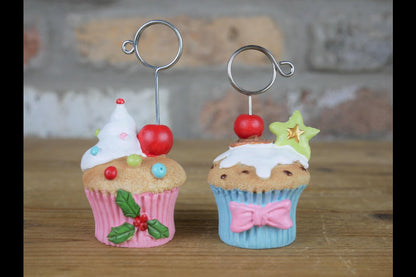 Set Of 4 Cupcake Name Card Holder