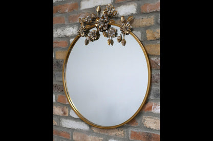 Mirror With Flower Decoration