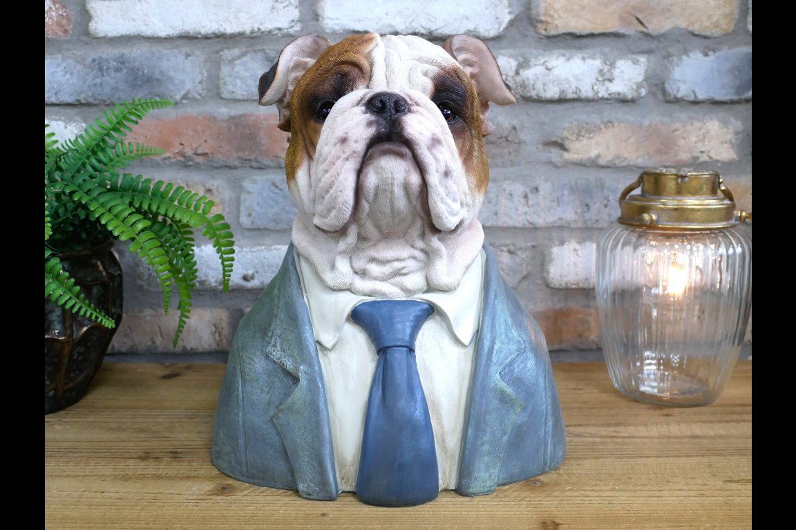 Large Bulldog Bust