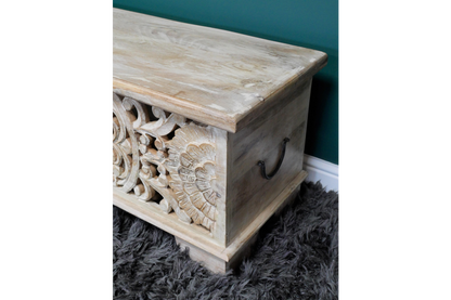 Carved Storage Bench
