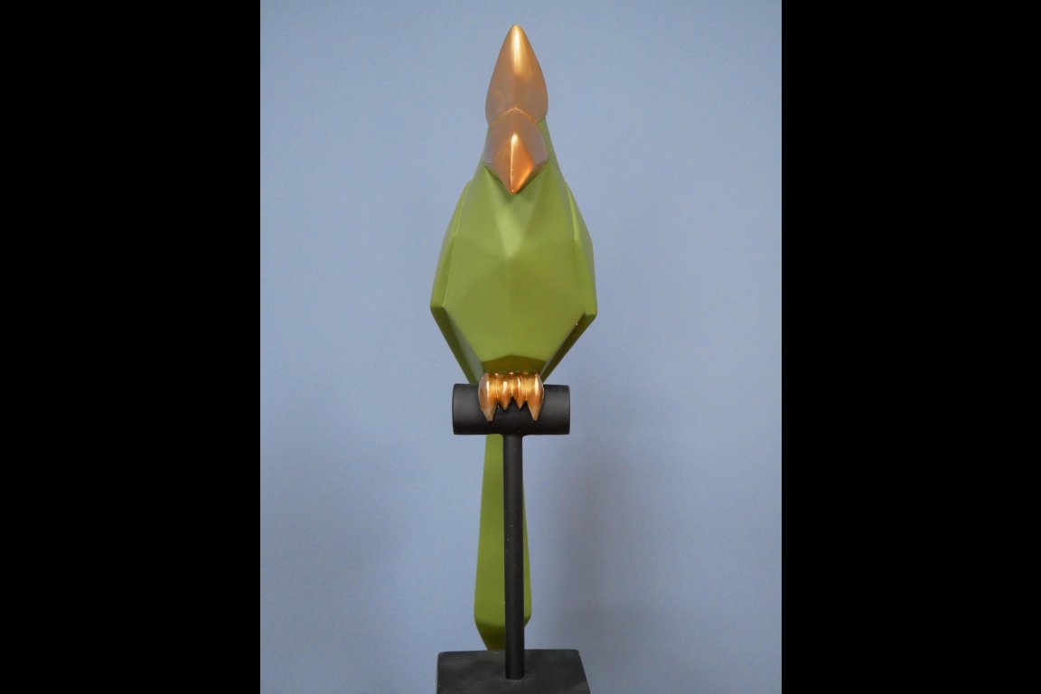 Green Bird On Stand