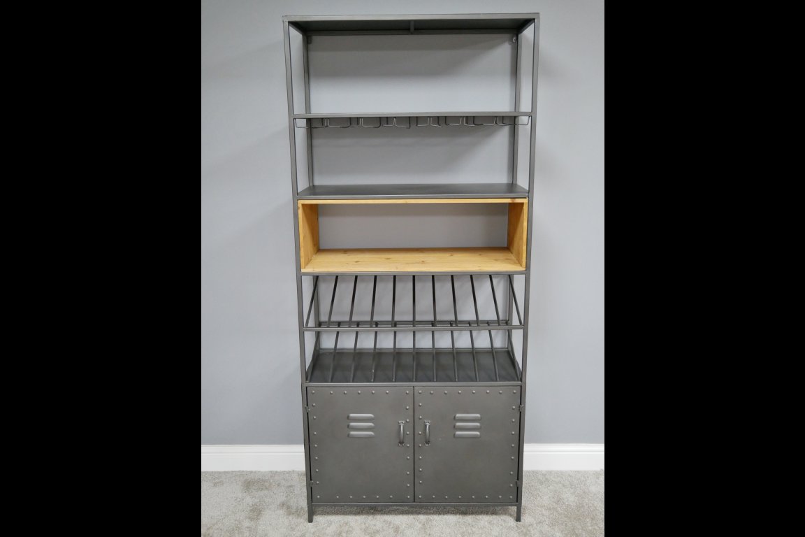 Retro Industrial Wine Cabinet