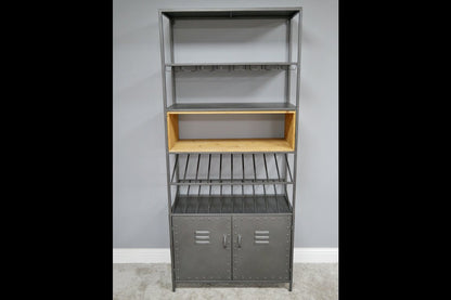 Retro Industrial Wine Cabinet