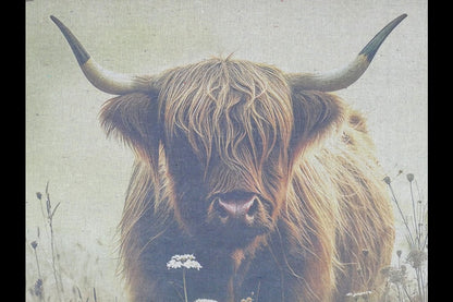 Canvas Wall Art - Cow In Field