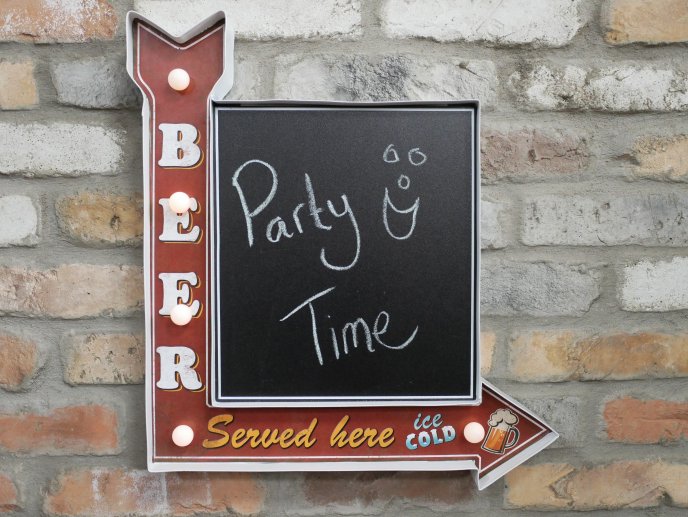 Light Up Sign (Beer - Chalk Board)