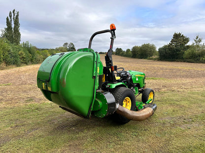 2013 JOHN DEERE 2720 27HP TRACTOR WITH 62” MID MOUNTED DECK AND REAR HIGH TIP COLLECTOR