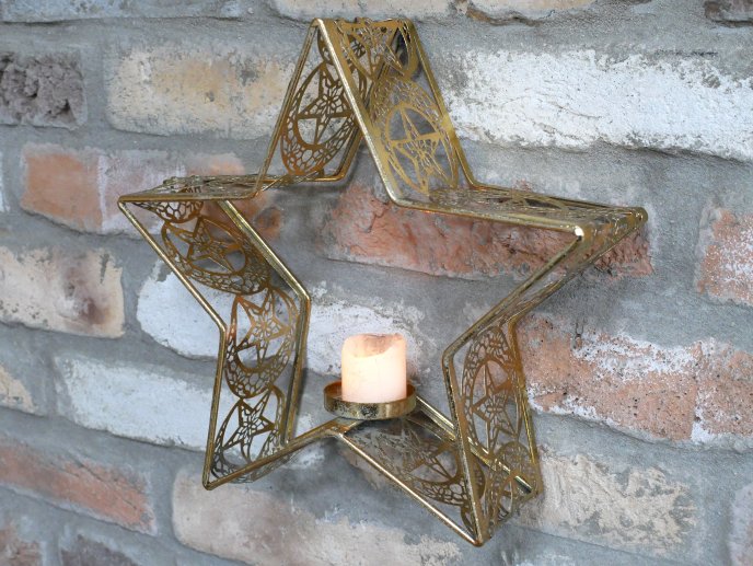 Star Wall Candle Holder