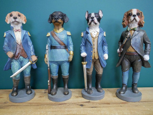 Set Of 4 Military Dogs