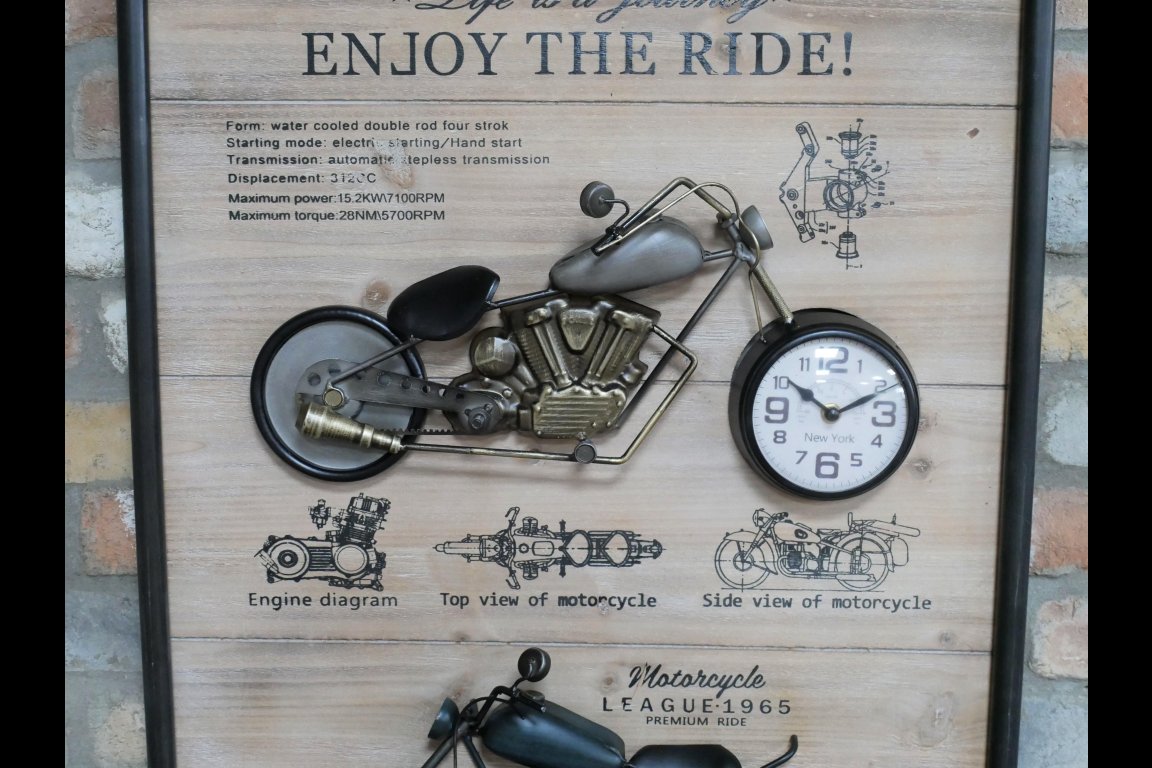 Motorbikes Clock