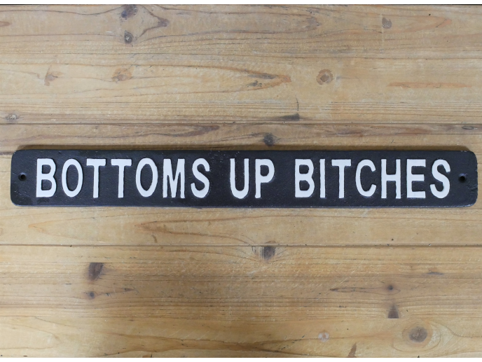 Sign - Bottoms Up Bitches