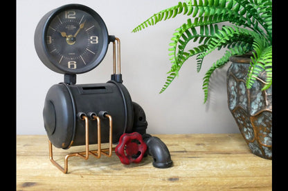 Pipe Clock & Money Bank