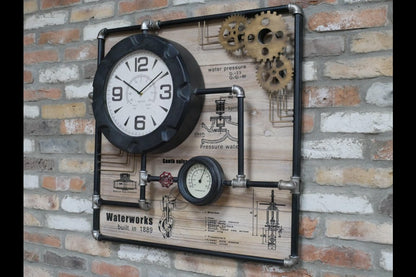 Large Pipe Clock