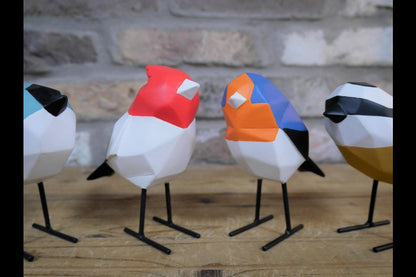 Set Of 4 Geometric Birds