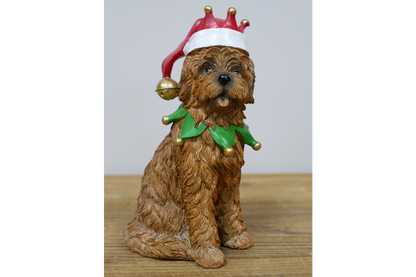 Dog With Christmas Hat