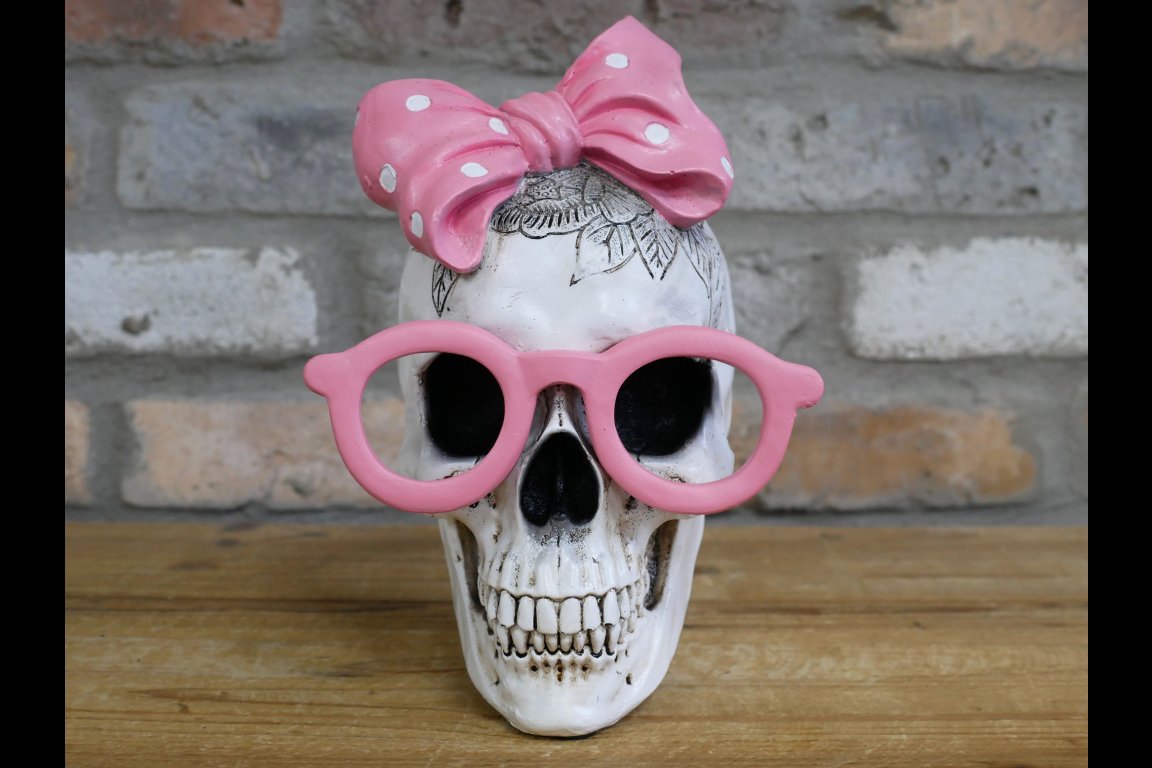 Skull With Pink Bow