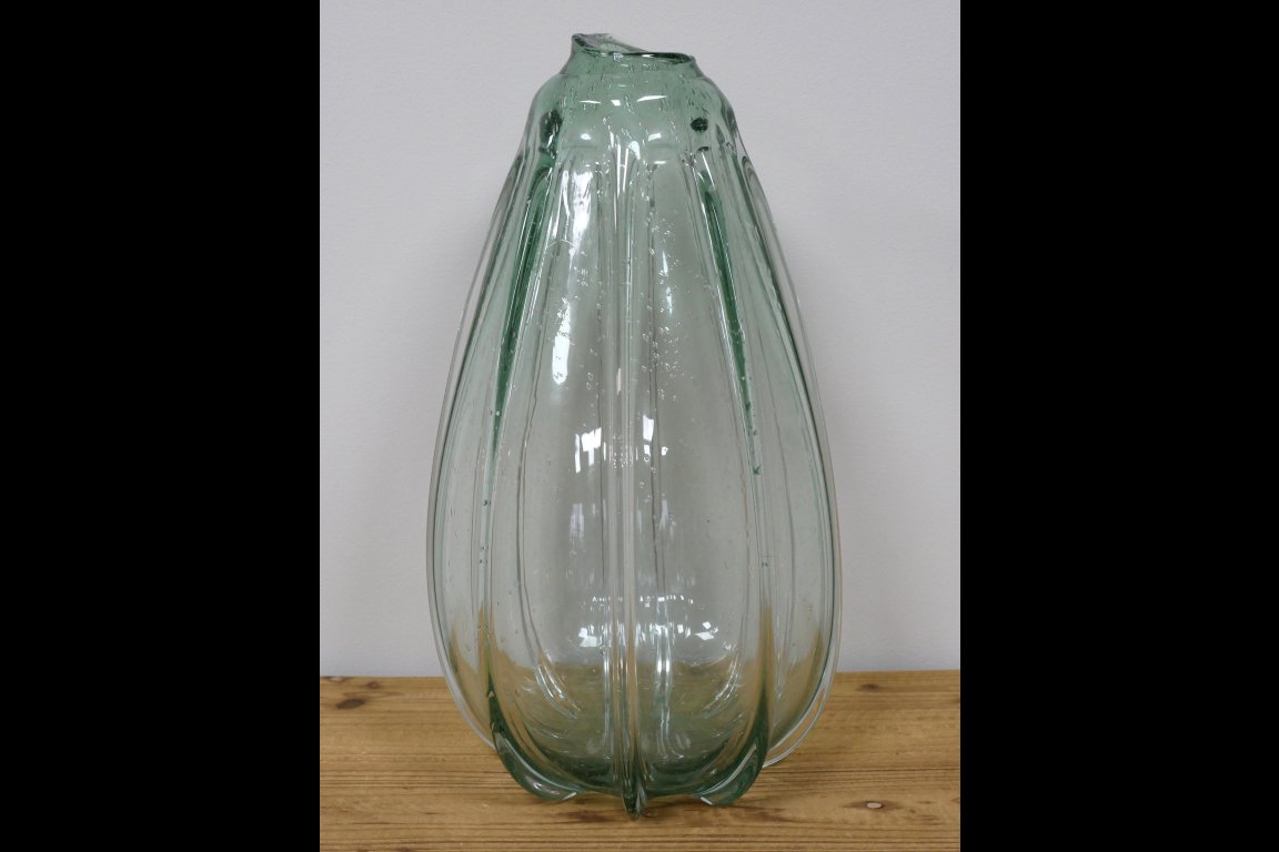Light Green Tall Glass Vase
