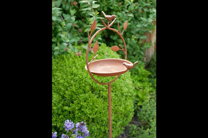 Rusty Bird Feeder Stake