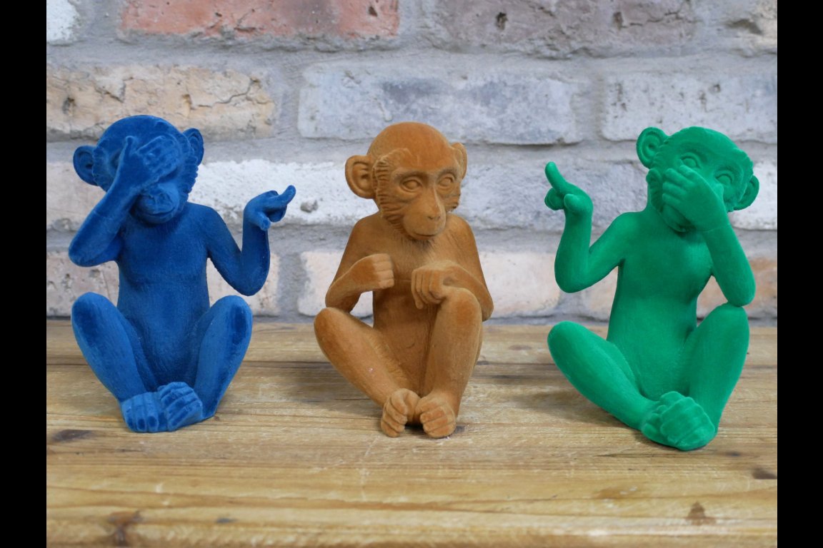 Set Of 3 Who Farted Monkeys?