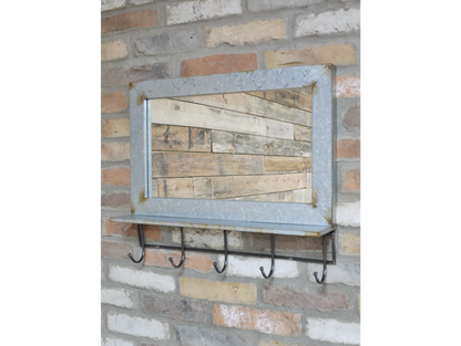 Industrial Mirror With Hooks