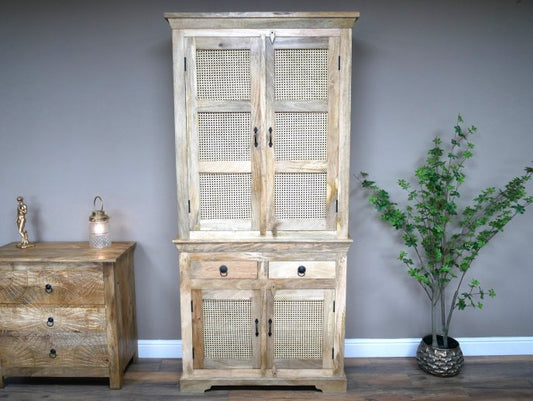 Large Rattan Storage Cabinet