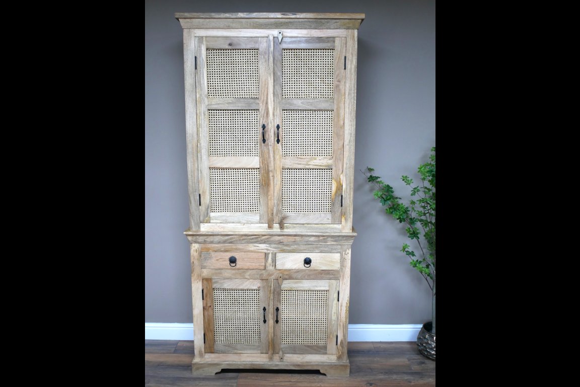 Large Rattan Storage Cabinet