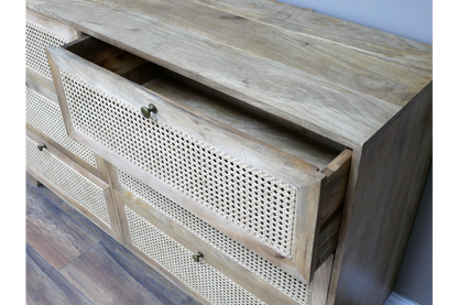 6 Drawer Rattan Cabinet